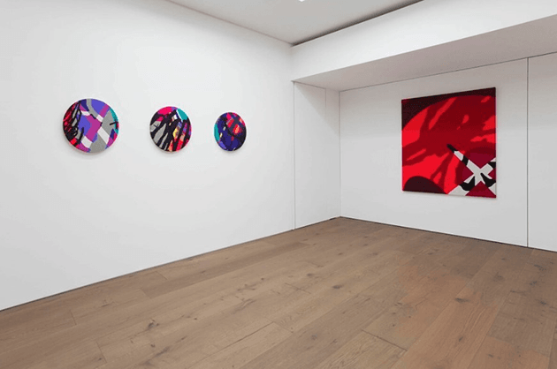 The present work (far left) exhibited at Tokyo, Perrotin, KAWS, 22 March – 12 May 2018